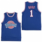 Tune Squad 1 Bugs Blue Stitched Movie Basketball Jersey,baseball caps,new era cap wholesale,wholesale hats
